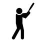 バッター バッター 野球選手,バッター,打つ,構える,人物,全身,ピクトグラム,野球,スポーツ,フォームのシルエット素材