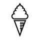 ソフトクリーム ソフトクリーム ソフトクリーム,コーン,デザート,スイーツ,食べ物のシルエット素材