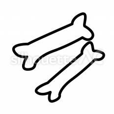 骨　白抜き 骨,白骨,遺骨のシルエット素材