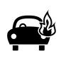車両火災 車両火災,火災,燃える,火事,火,炎,自動車,車,シンプル,アイコンのシルエット素材