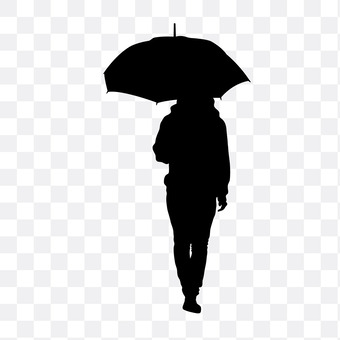 Rainy day woman, JPEG, SVG, PNG and EPS