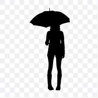 Rainy day woman, JPEG, SVG, PNG and EPS